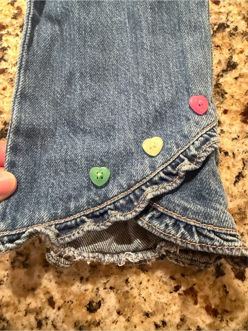 Vintage 2005 Gymboree Girls Heart Embroidered Flare Jeans - Size 2T / 2 Years